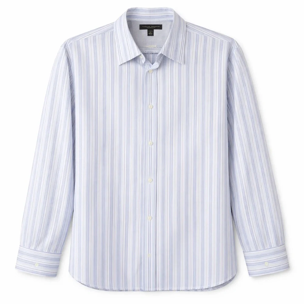 Banana Republic Classic Fit Blue White Stripe Dress Shirt Large